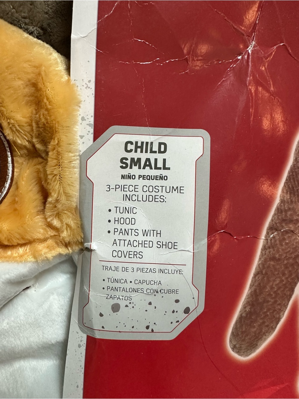 Star Wars Disney PORG Kids Costume - Brown/White/Orange size youth small 4-6 - Picture 16 of 16